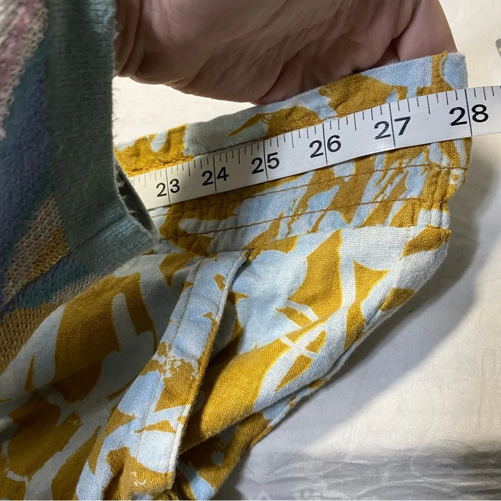 NEW Ava & Viv Linen Shorts Floral Print Loose Fit relaxed Flowy Summer Short 2X - Picture 3 of 10